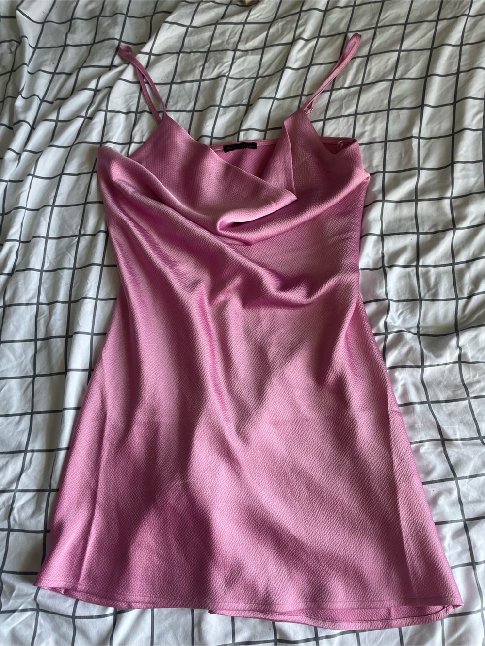 Shinestar Pink Cowl Neck Slip Dress Top